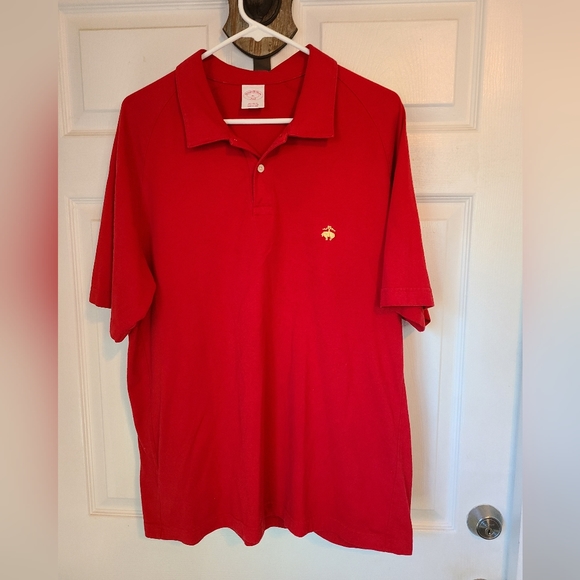 (963) Brooks Brothers 348 Original Men's Classic Polo Shirt, Size: XL Color: Red - Picture 2 of 12